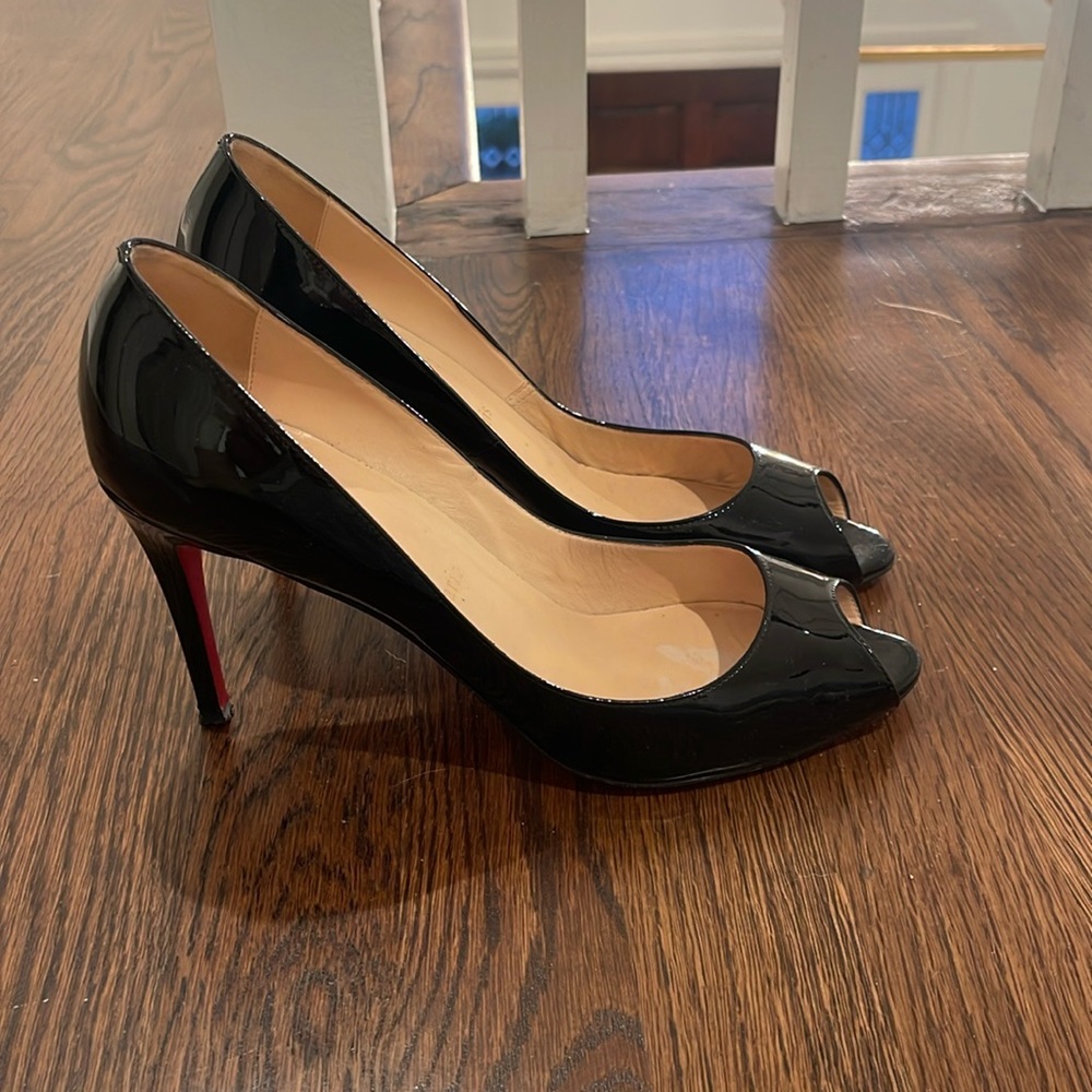 Christian Louboutin Black Leather Pumps
